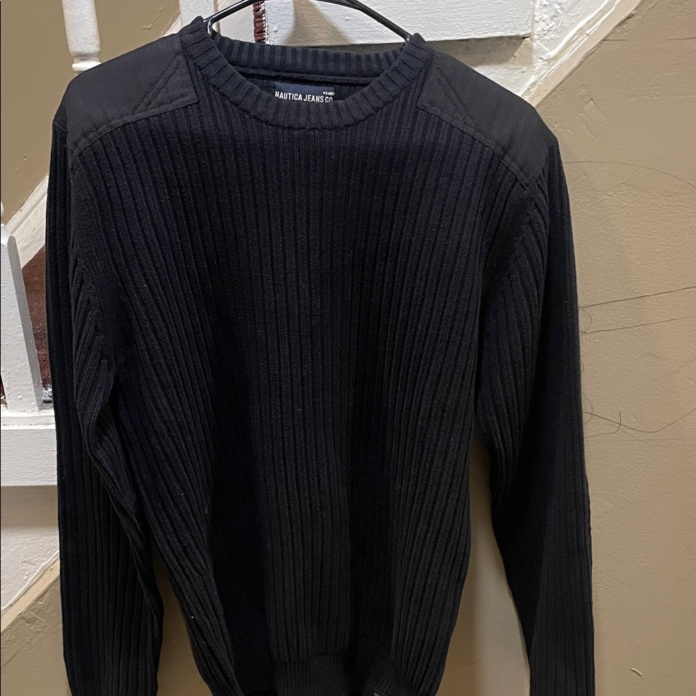 Nautica Men's Dark Ribbed Crewneck Sweater